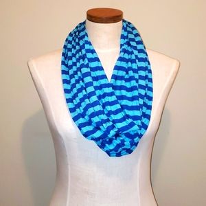 Norman's Blue & Teal Striped Infinity Scarf
